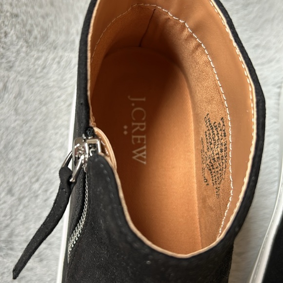 JCREW NWOT black faux suede high-top sneaker/boots size 6.5 - Picture 5 of 6